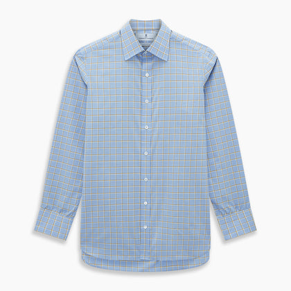 Blue and Yellow Windowpane Mayfair Shirt Image 6