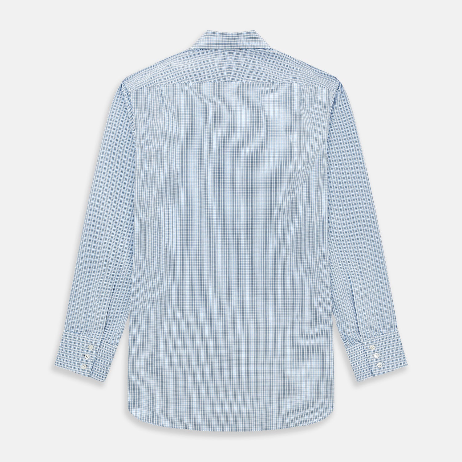 View 3 of product Sky Blue Micro Graph Check Mayfair Shirt