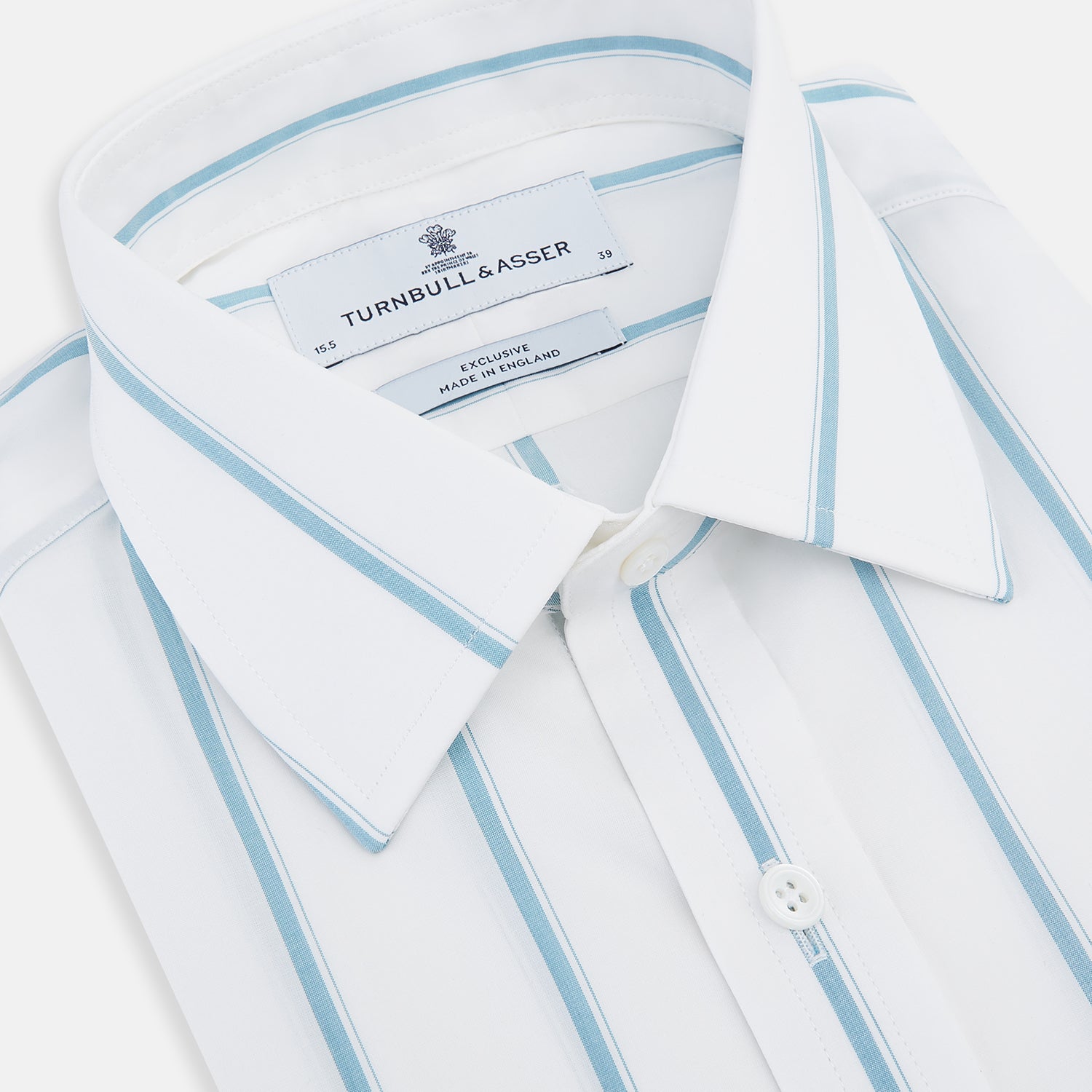 View 2 of product Turquoise Track Stripe Mayfair Shirt