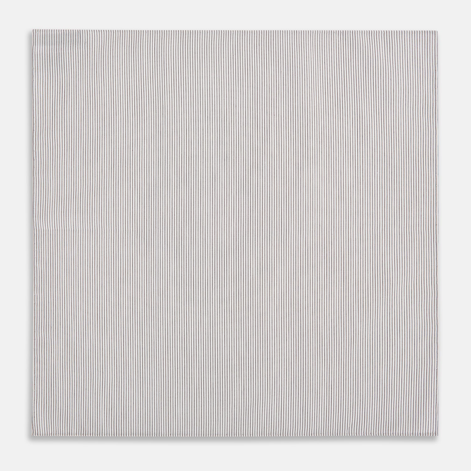 View 3 of product Brown Double Hairline Stripe Hand-Rolled Handkerchief