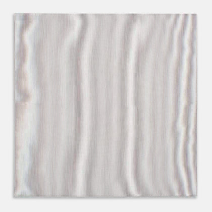 Brown Double Hairline Stripe Hand-Rolled Handkerchief Image 2