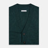 View 4 of product Green Melange Cashmere Cardigan