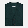 Green Melange Cashmere Cardigan