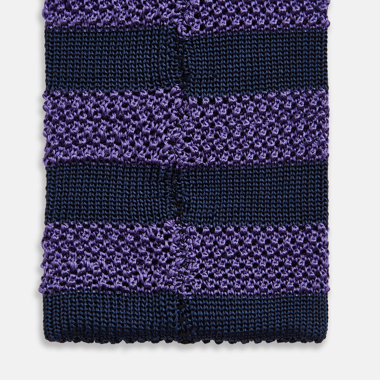 View 4 of product KNITTED STRIPE PURPLE TIE