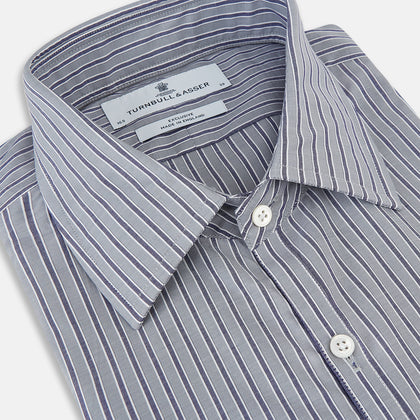 Grey Ticking Stripe Westminster Shirt