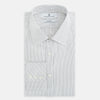 View 5 of product Midnight Blue and Grey Fine Stripe Mayfair Shirt