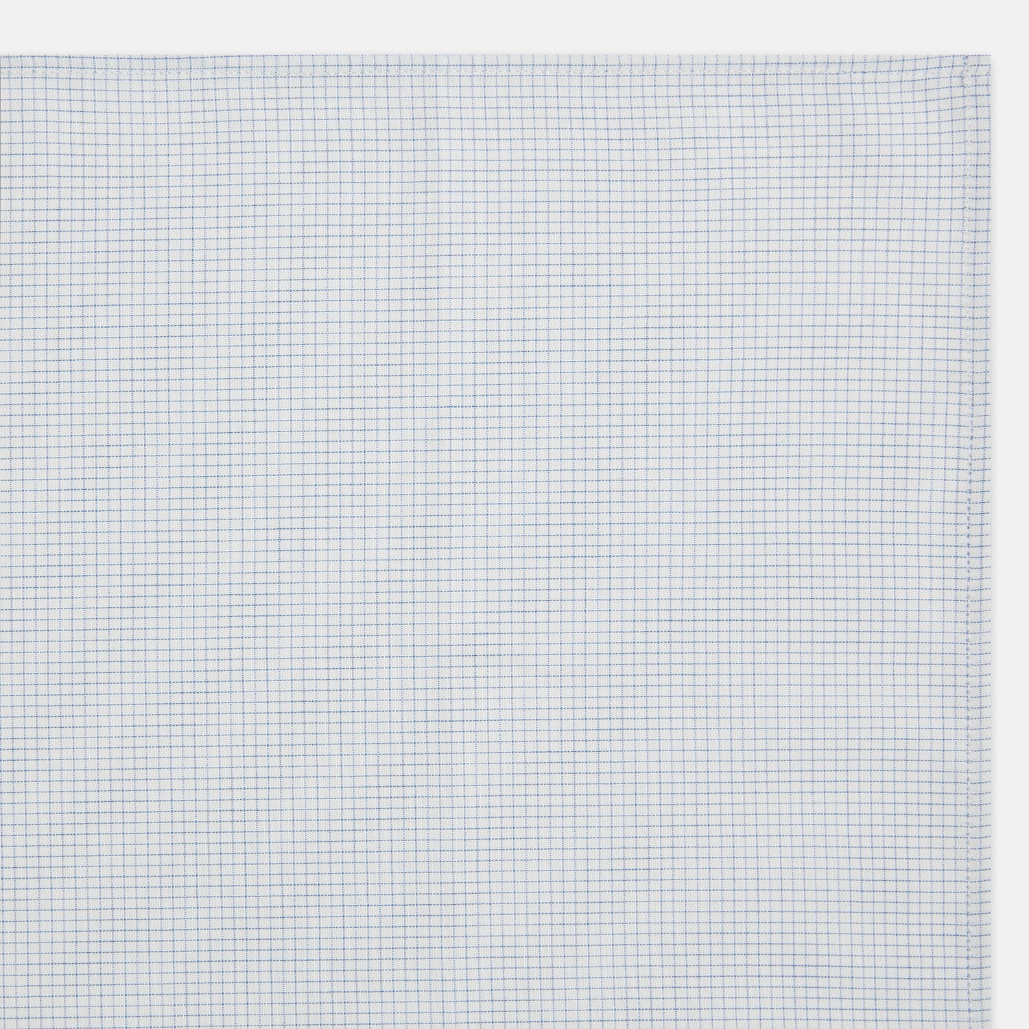 View 3 of product Hand Rolled Pale Blue Graph Check Handkerchief