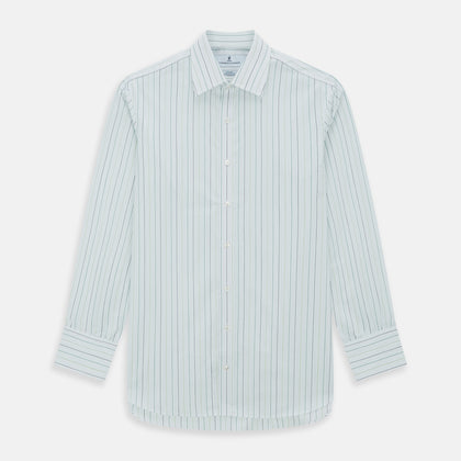 Green Wide Pinstripe Mayfair Shirt