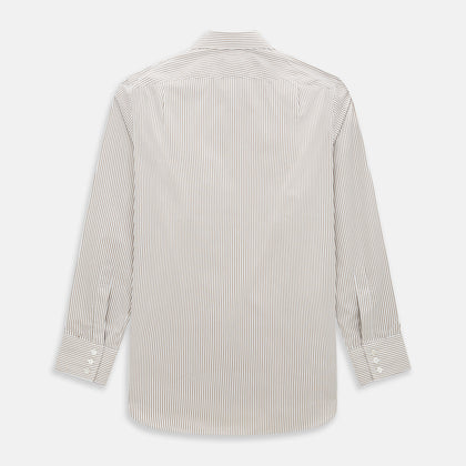 Coffee Shadow Stripe Mayfair Shirt Image 2