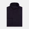 View 4 of product Dark Purple Fine Merino High Neck Jumper