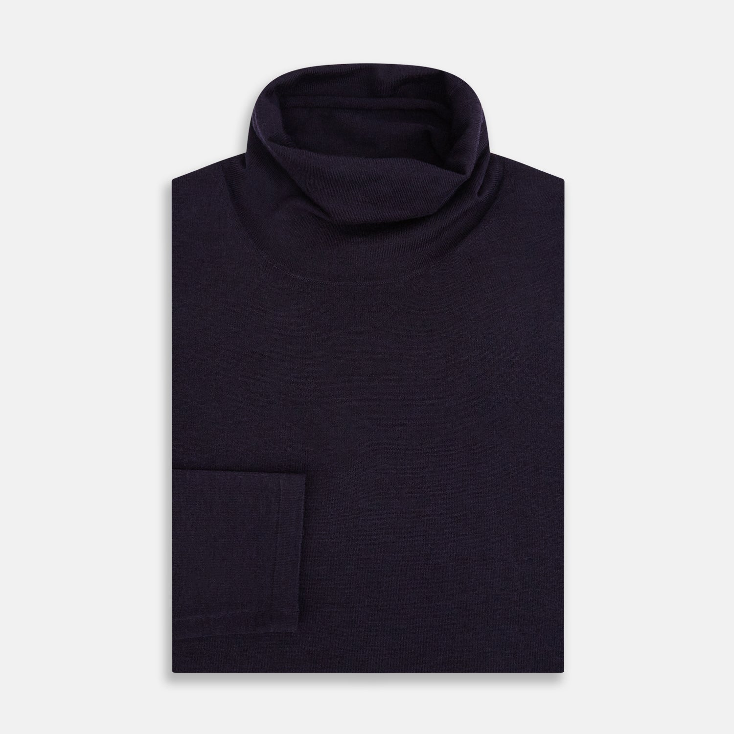 View 4 of product Dark Purple Fine Merino High Neck Jumper