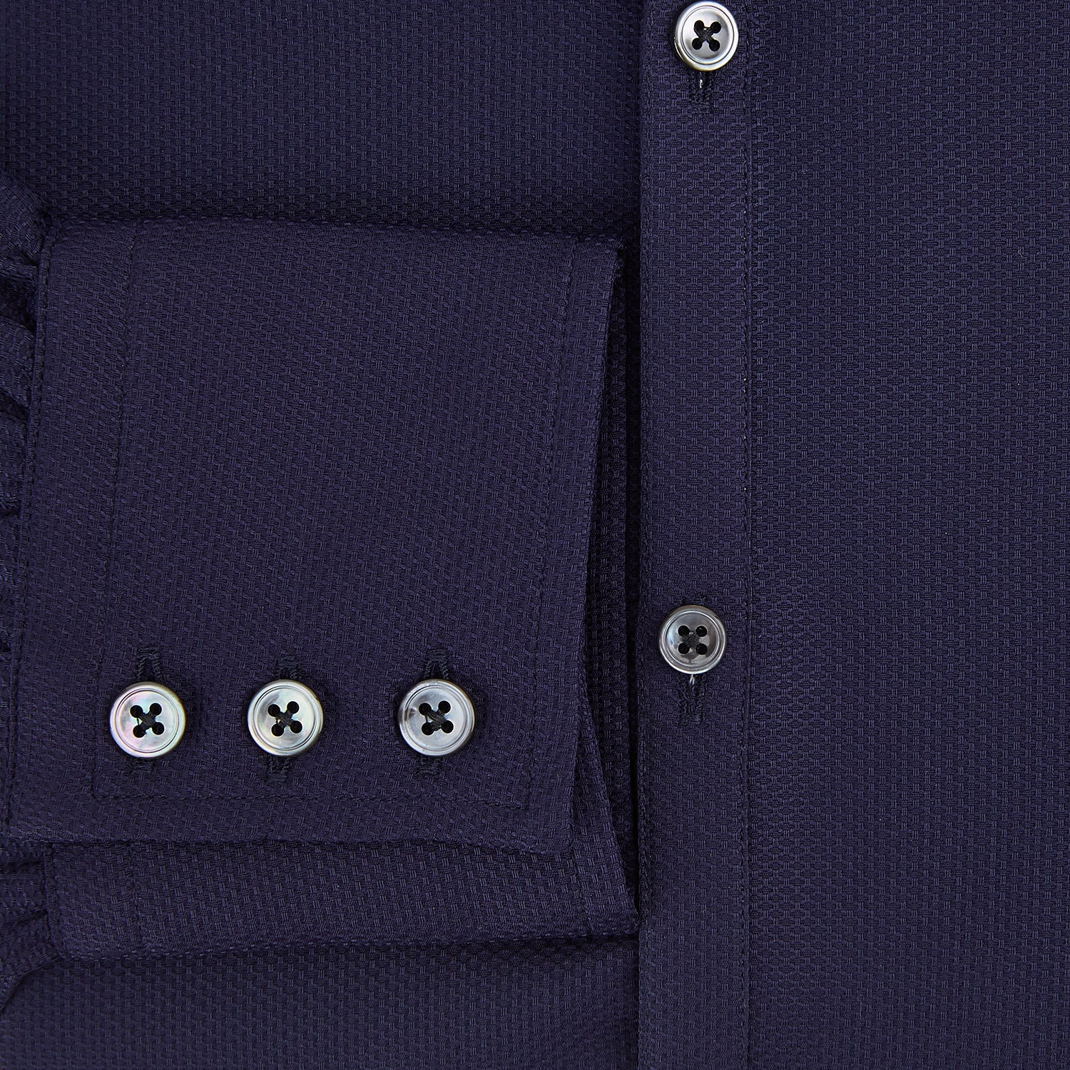 View 4 of product Navy Textured Windsor Shirt