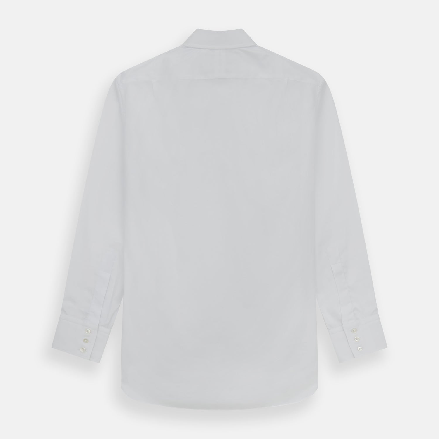 View 5 of product White Superfine Oxford Cotton Shirt with T&A Collar and 3-Button Cuffs
