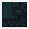 View 1 of product Navy and Petrol Green Dot Silk Pocket Square