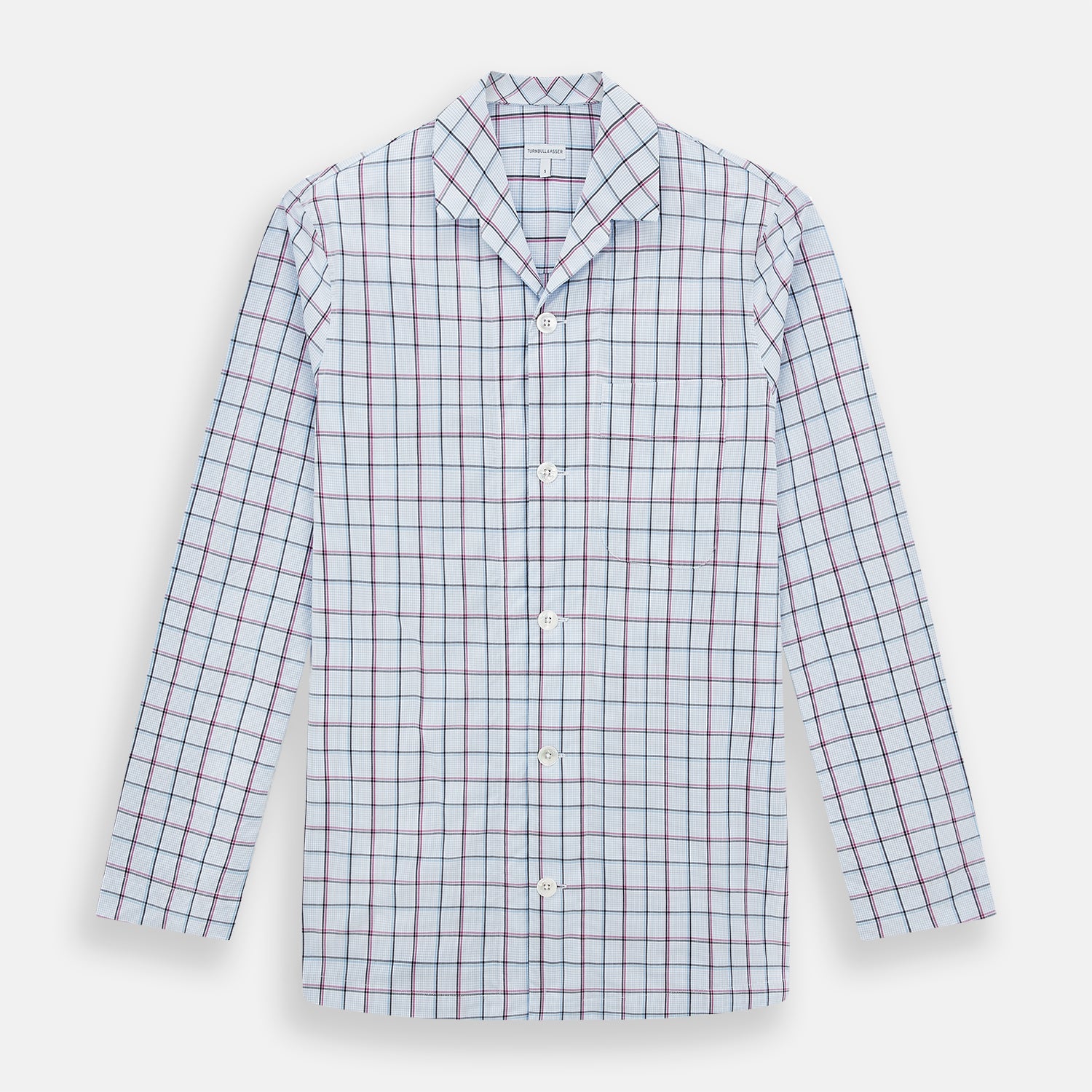 View 1 of product Burgundy and Blue Check Pyjama Shirt