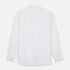 White Pleated Cotton Dress Shirt with T&A Collar and Double Cuffs