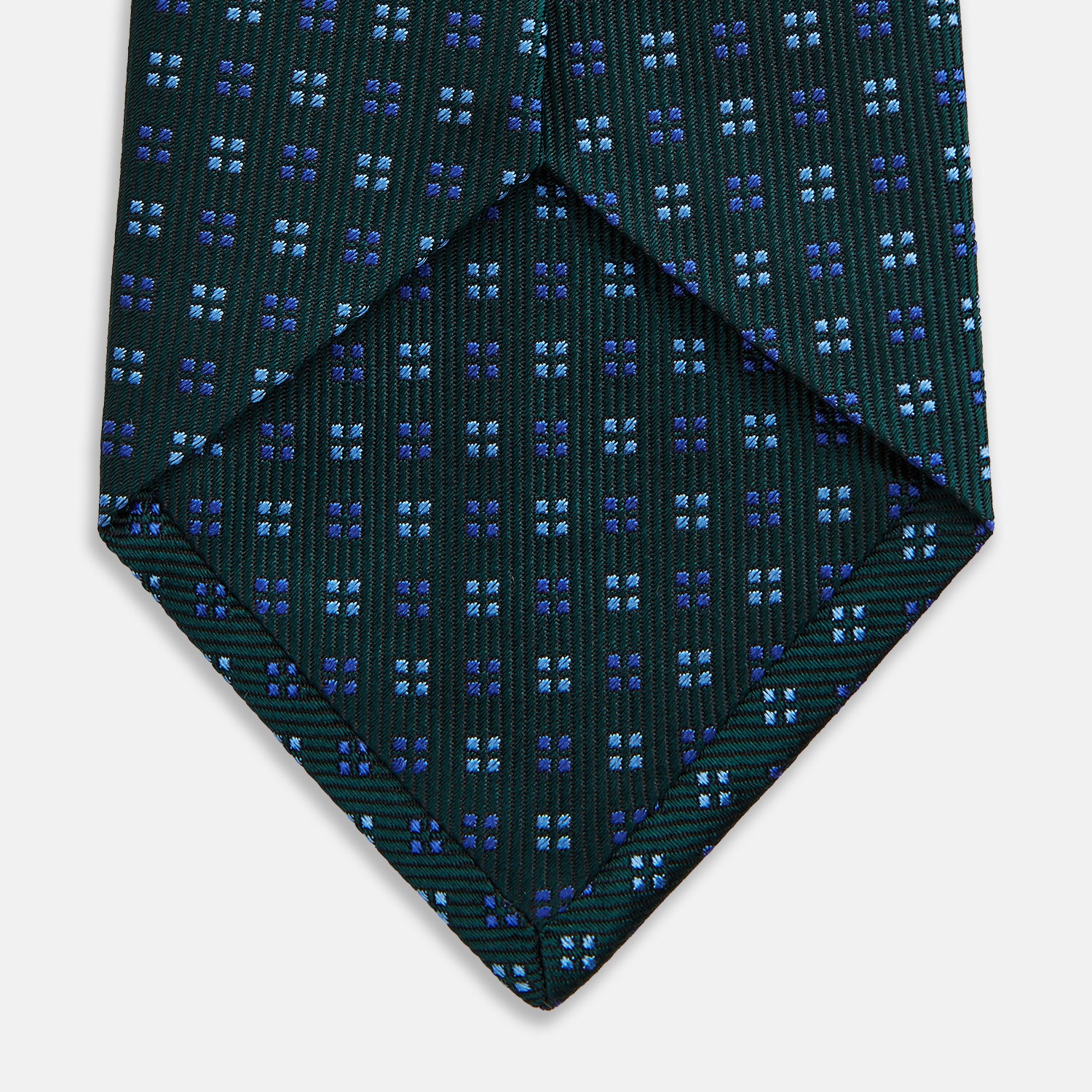 MINI SQUARE SPOT FOREST GREEN BLUE TIE