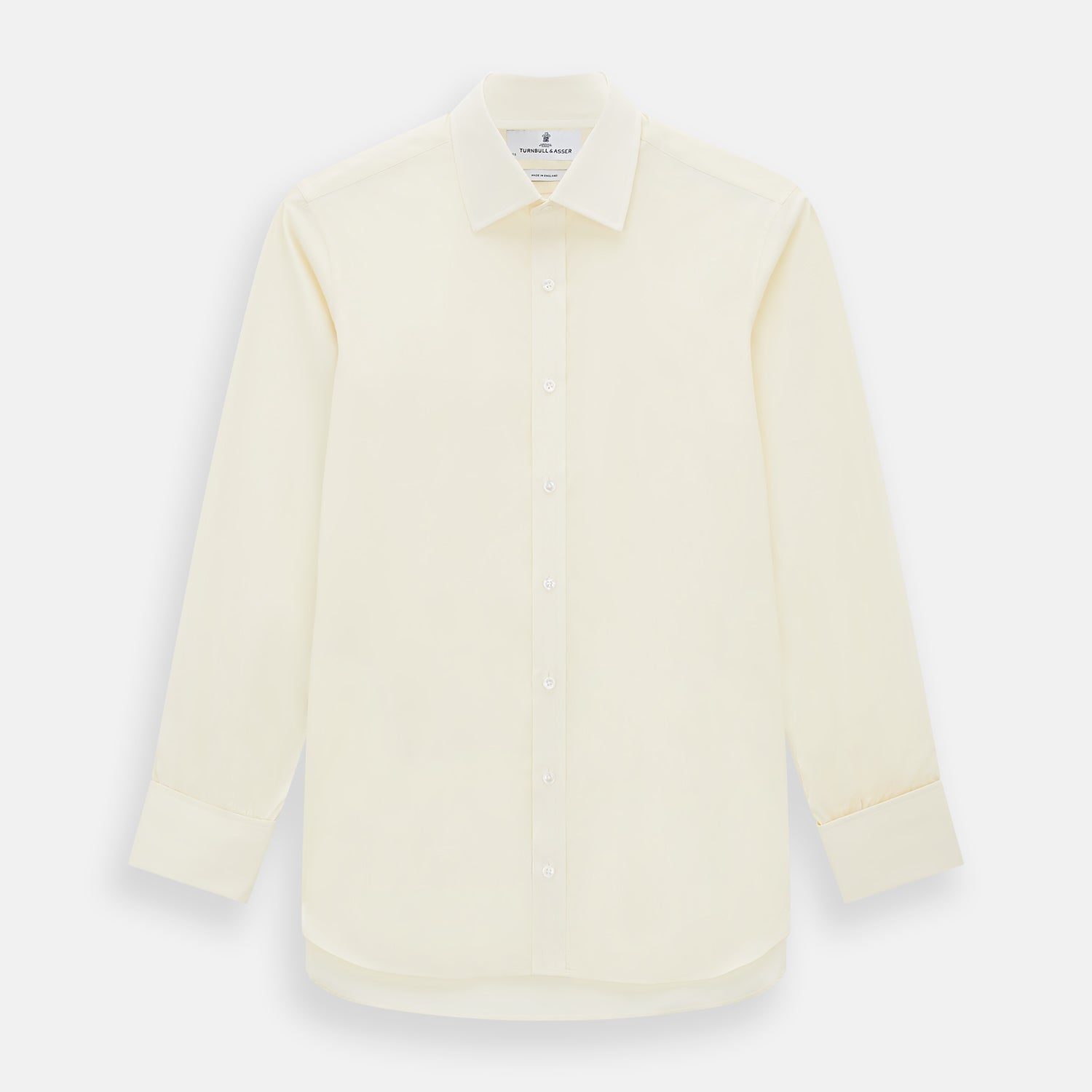 View 1 of product Cream Cotton Shirt with T&A Collar and Double Cuffs