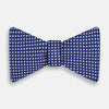 View 1 of product Blue and White Diamond Silk Bow Tie