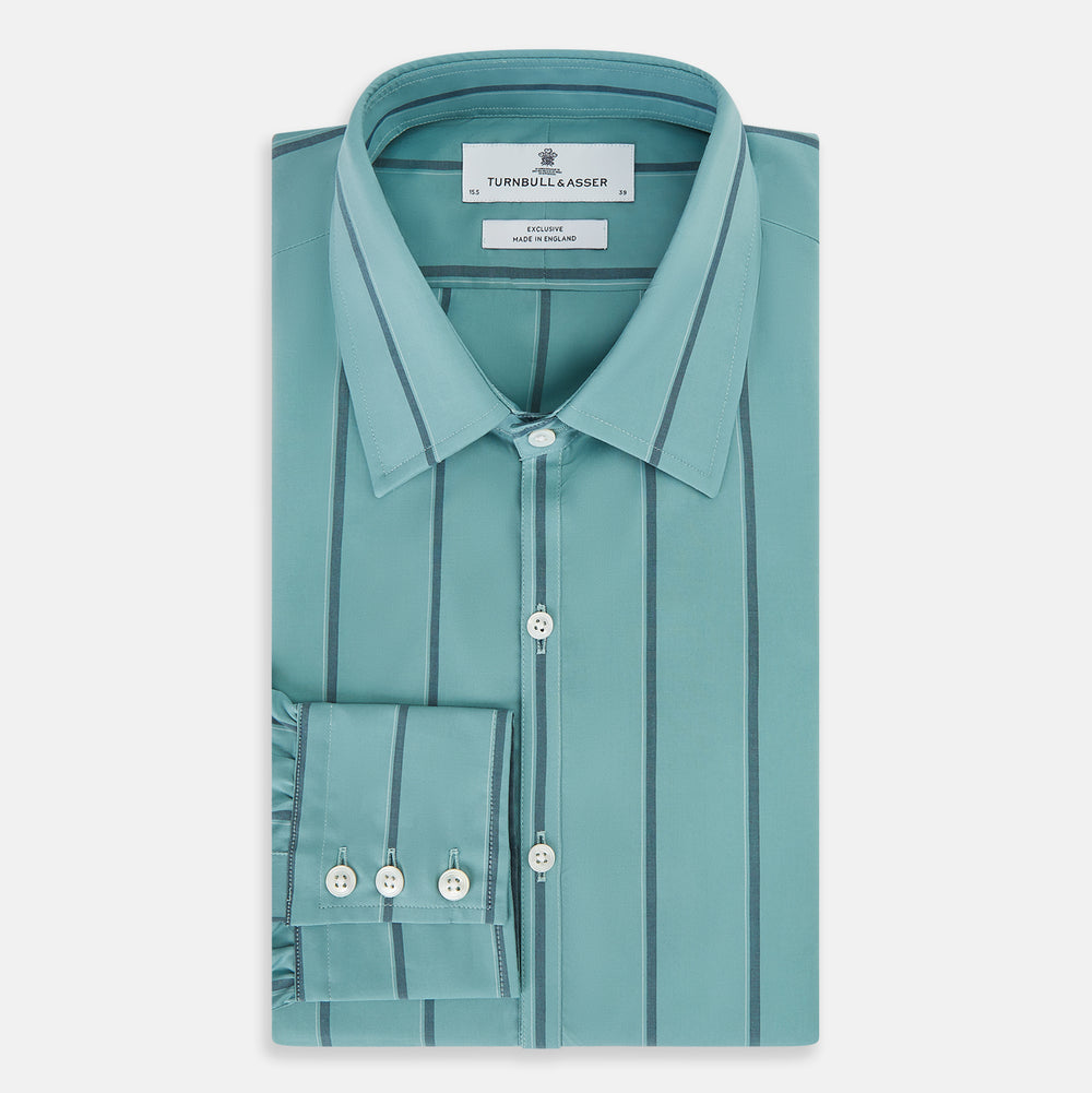 Sage Track Stripe Westminster Shirt