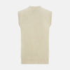 View 3 of product Ivory Cashmere Sleeveless Cardigan