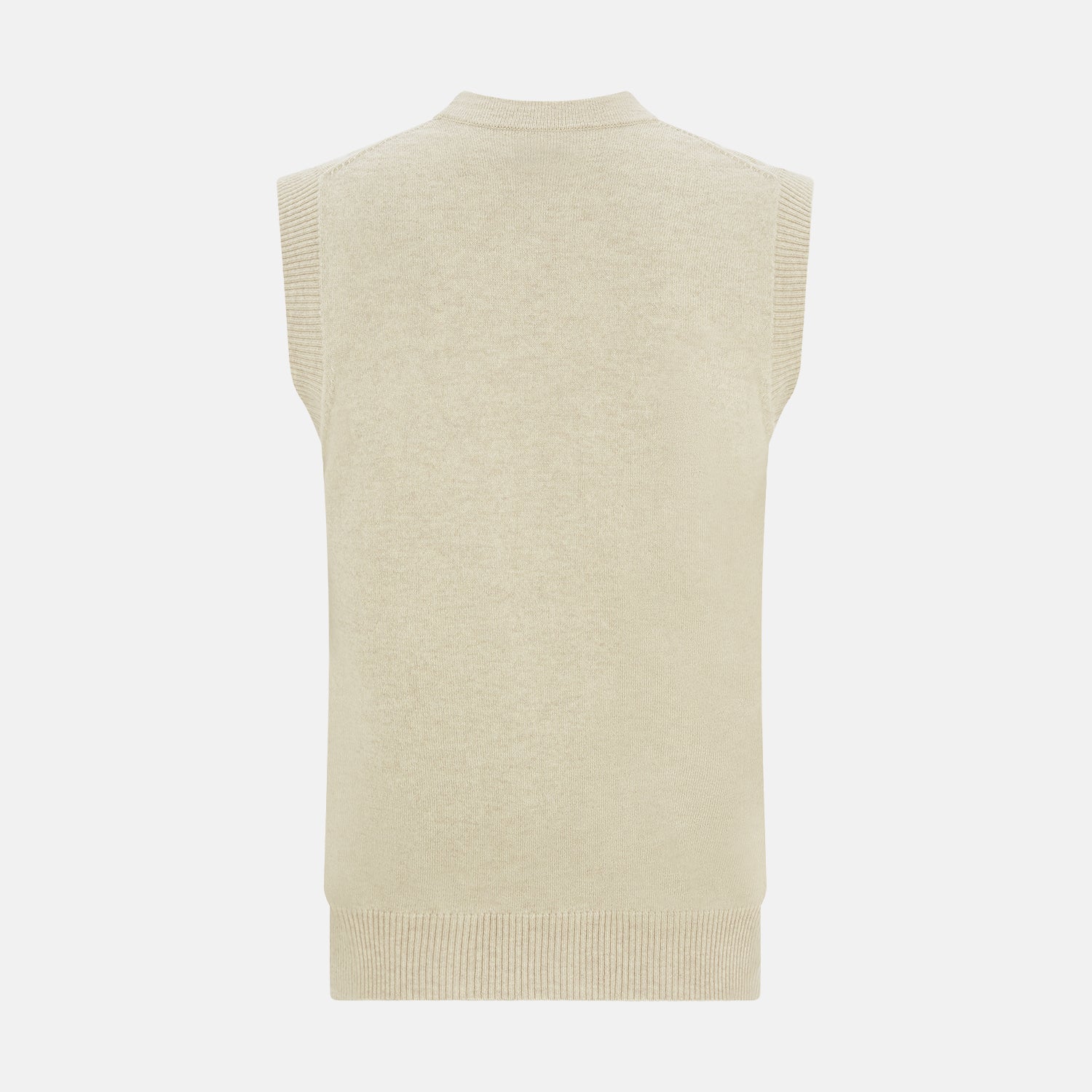 View 3 of product Ivory Cashmere Sleeveless Cardigan