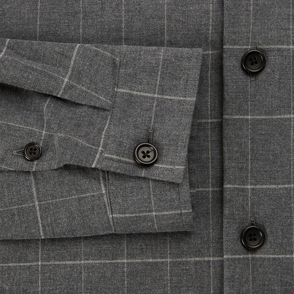 Charcoal Melange Check Hampstead overshirt