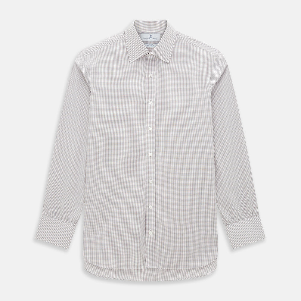 Burgundy Micro Tattersall Check Mayfair Shirt