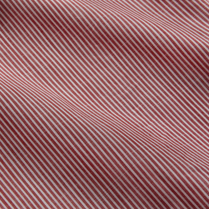 Dark Red Chambray Stripe Weekend Fit Shirt With Dorset Collar Image 5