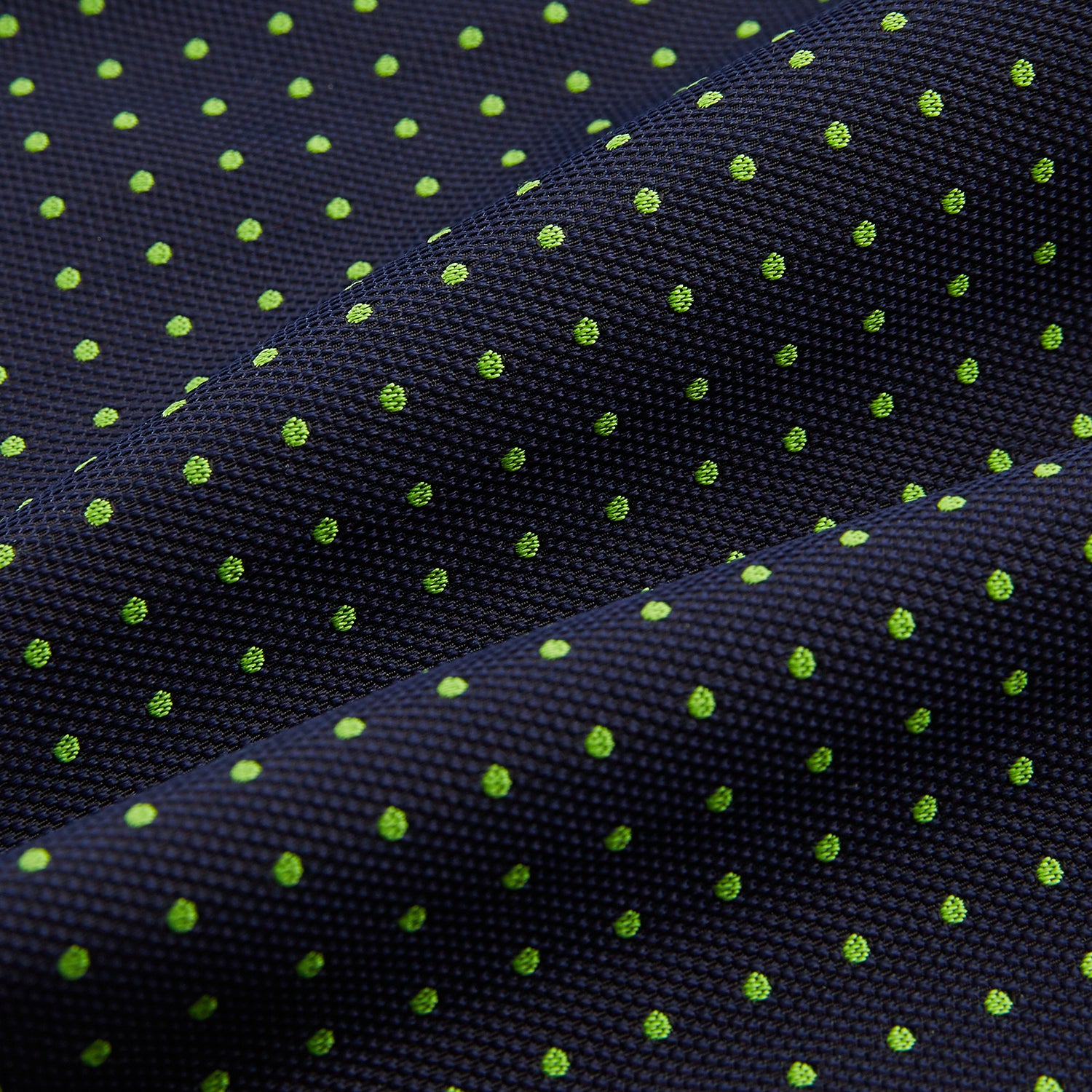 Green Micro Dot and Navy Silk Cravat