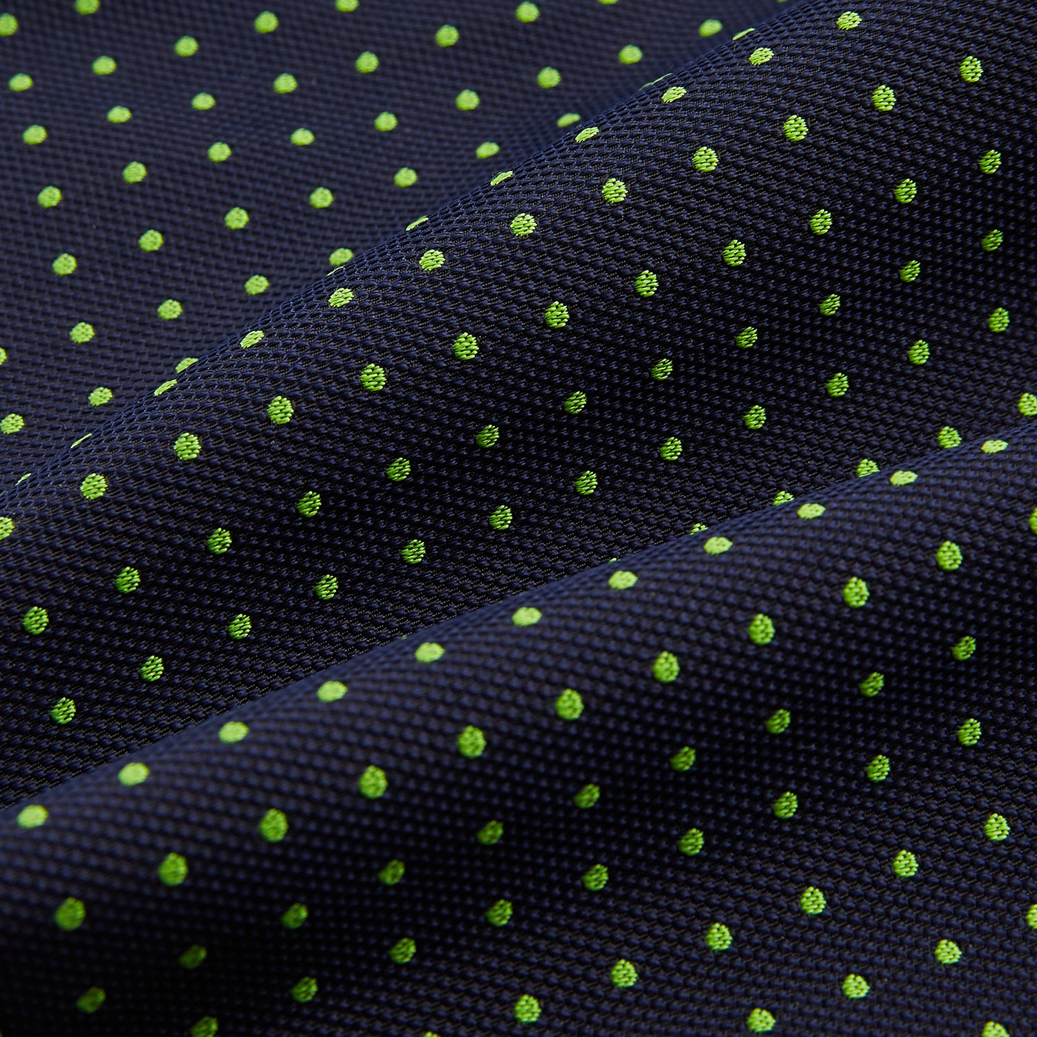 View 4 of product Green Micro Dot and Navy Silk Cravat