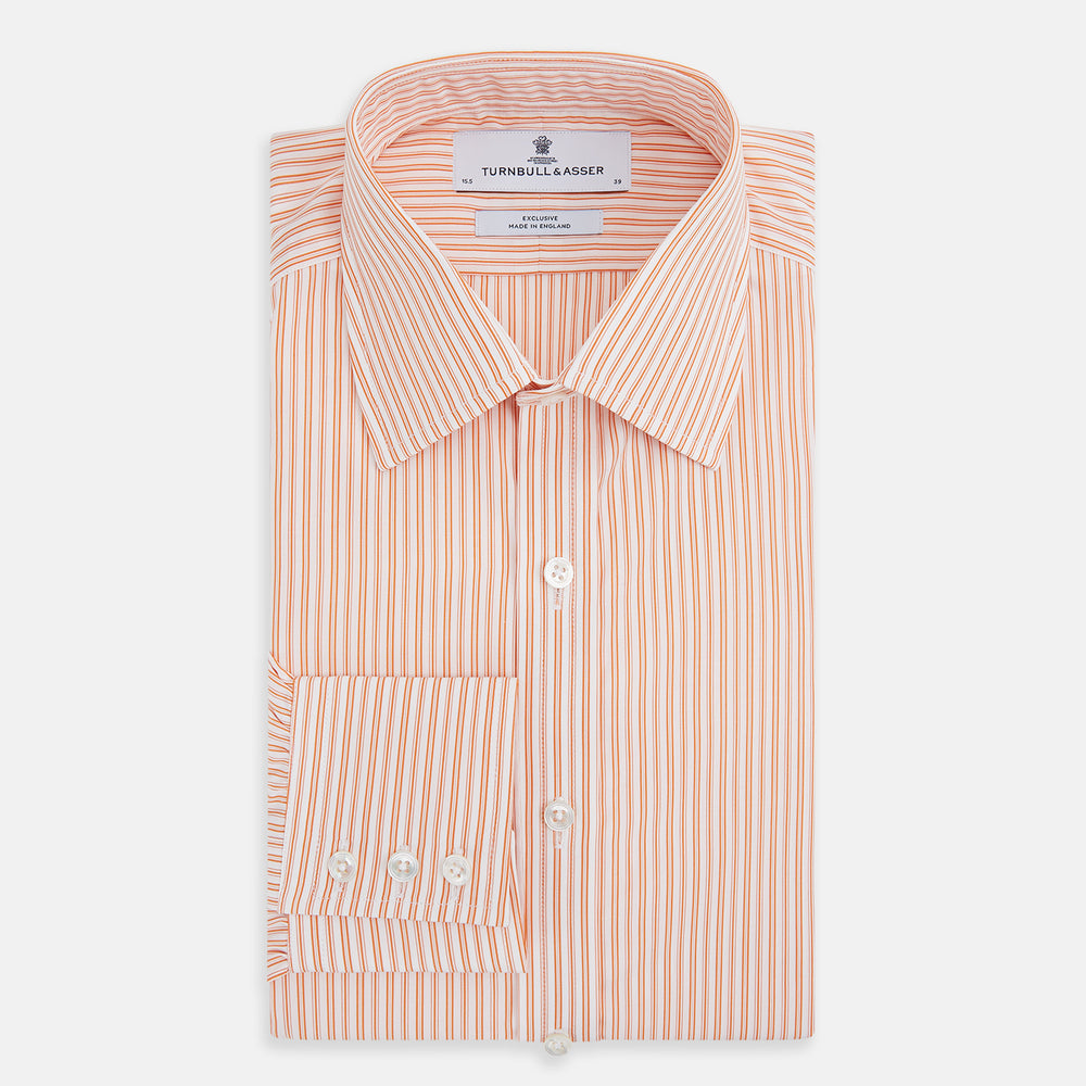 Orange Ticking Stripe Mayfair Shirt