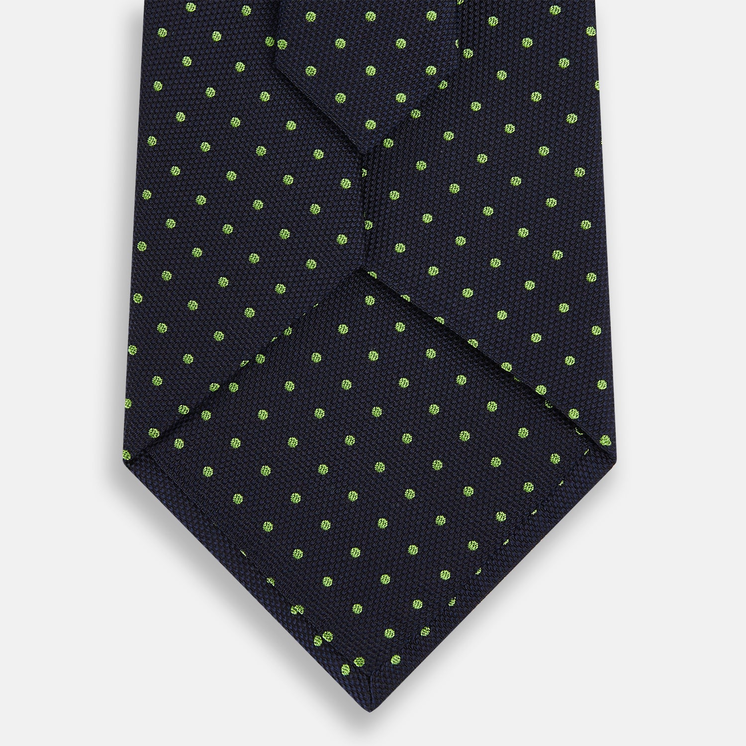 View 3 of product Green and Navy Micro Dot Silk Tie