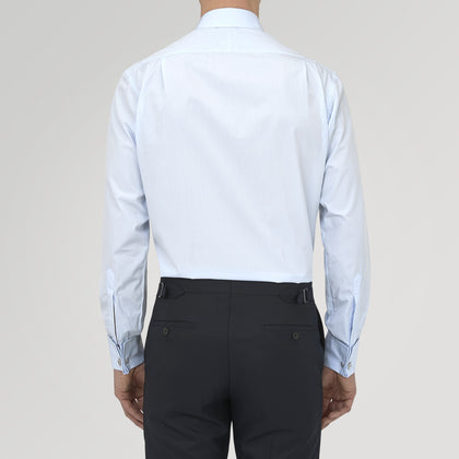 Two-Fold 120 Light Blue Shirt with Regent Collar and Double Cuffs Image 2
