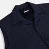 View 2 of product Navy Collared Linen Waistcoat