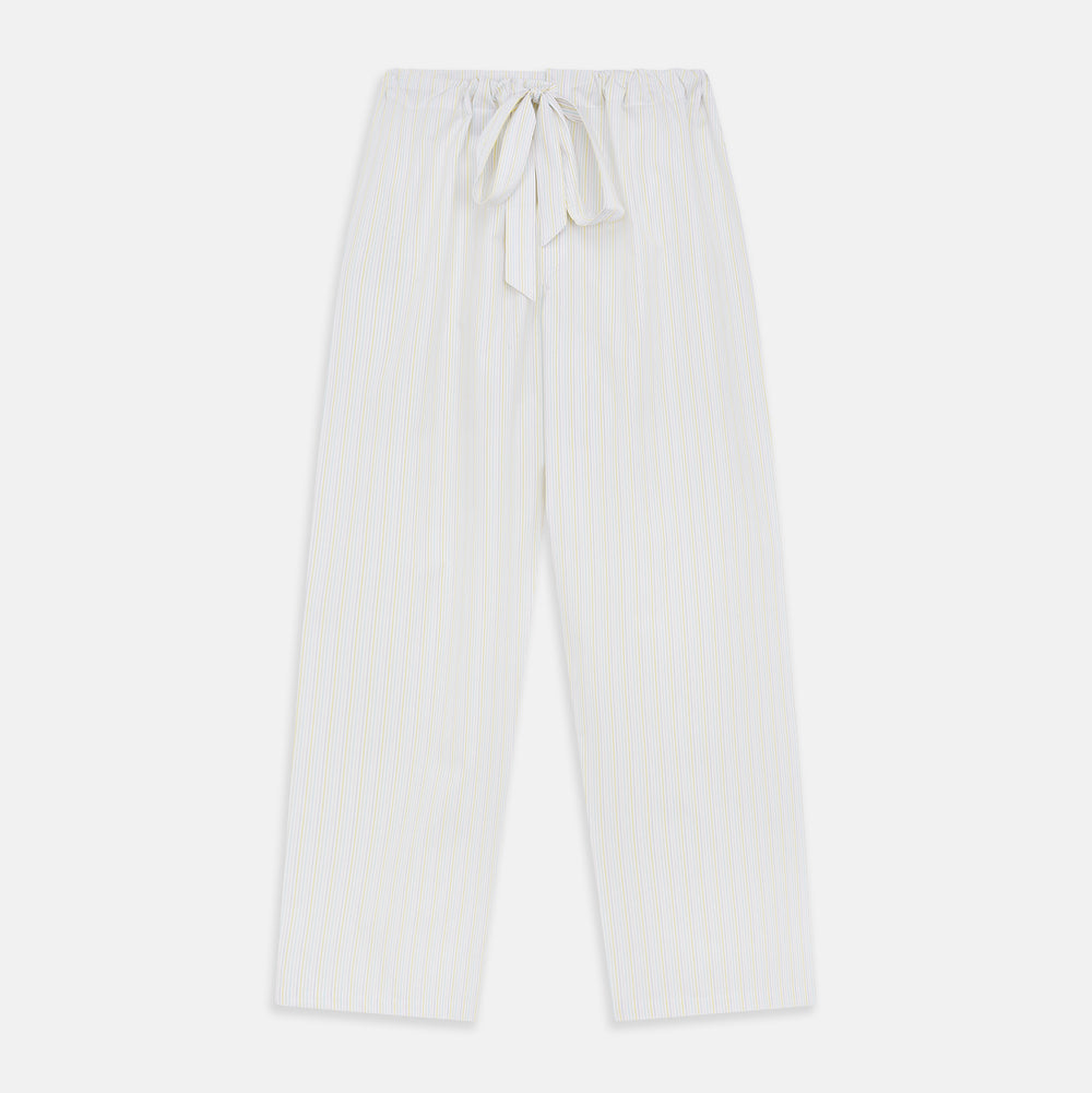 Yellow Multi Stripe Cotton Quin Pyjama Set