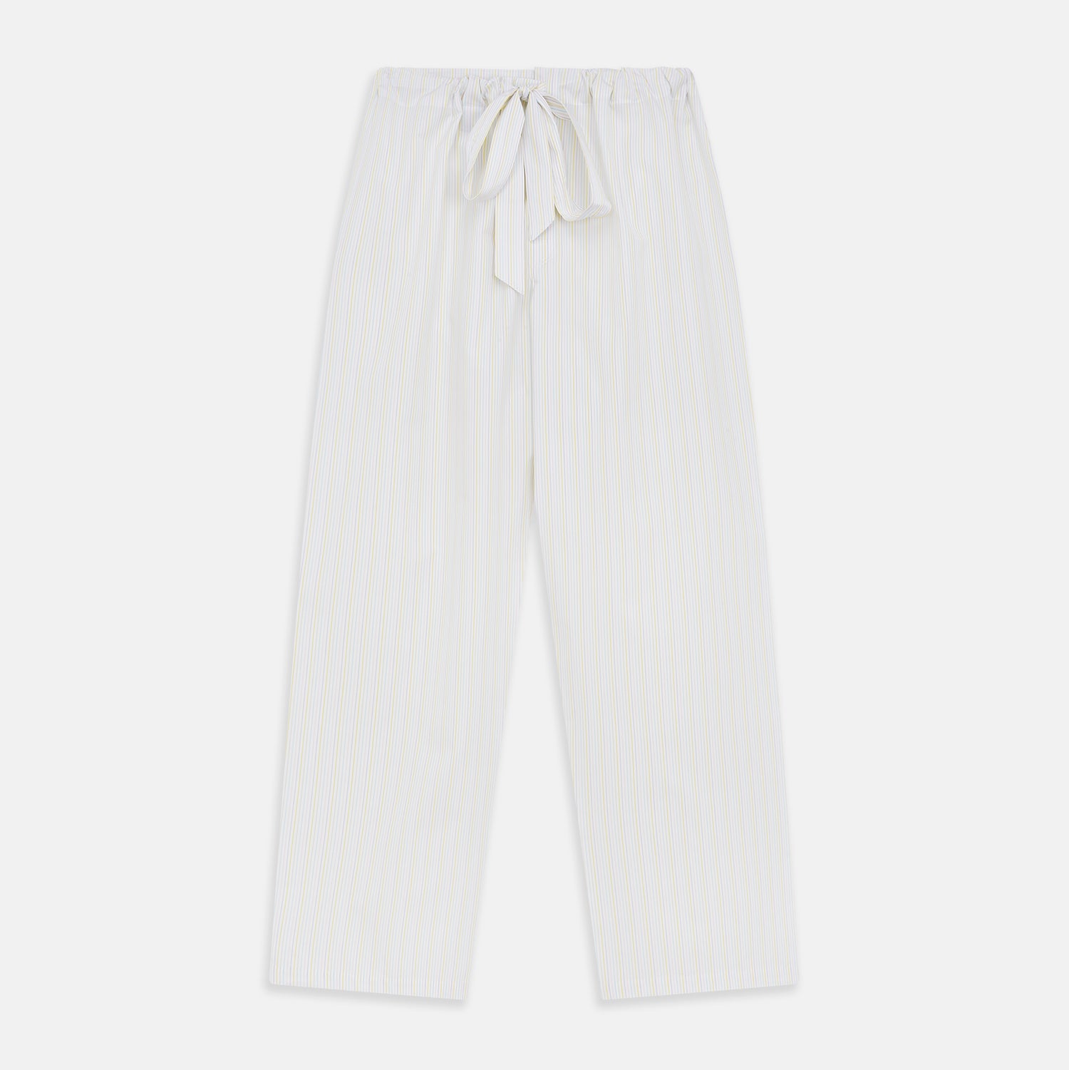 View 5 of product Yellow Multi Stripe Cotton Quin Pyjama Set