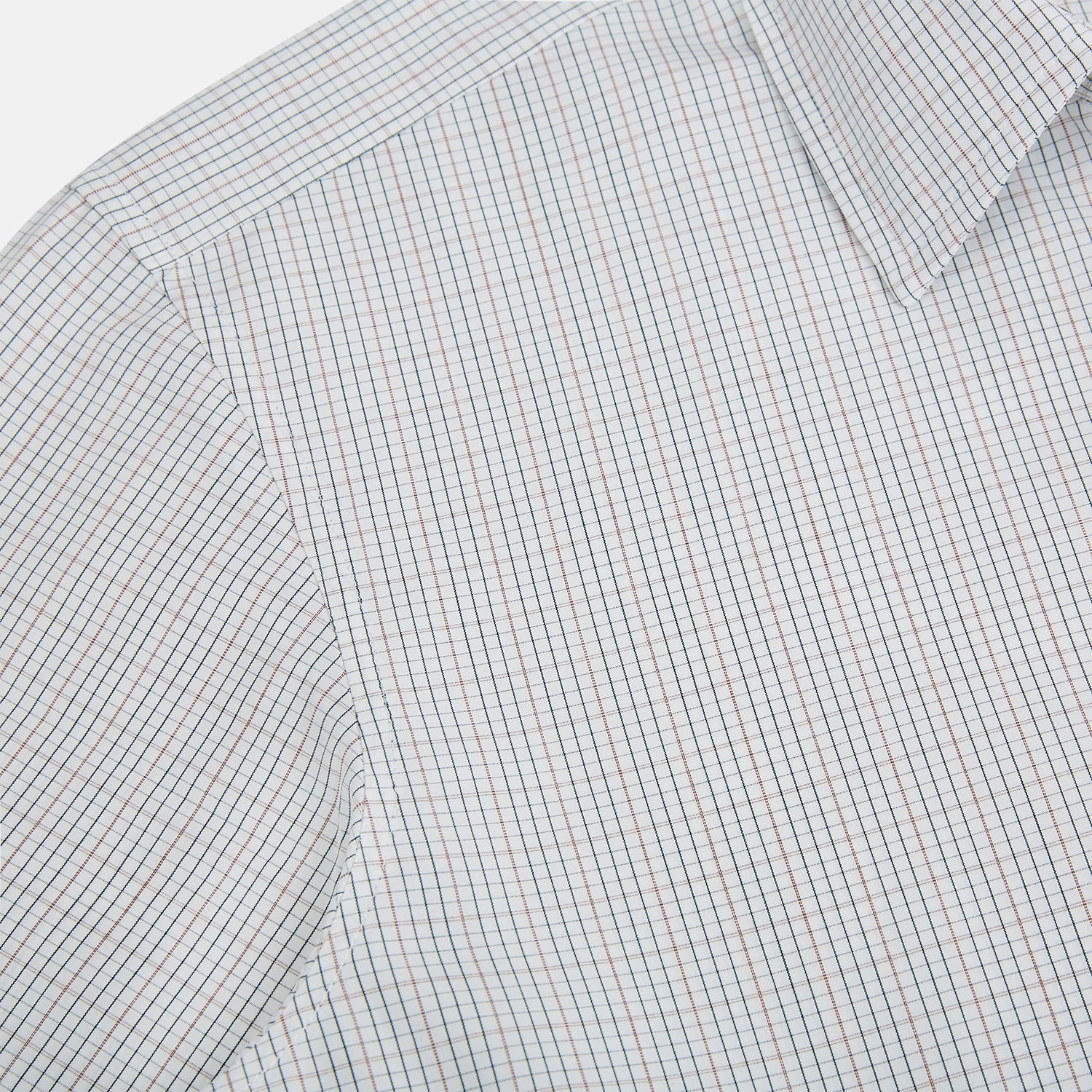 View 6 of product Forest Melange and Red Micro Check Windsor Shirt