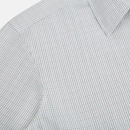 Forest Melange and Red Micro Check Windsor Shirt Image 5