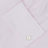 Pink Herringbone Superfine Cotton Shirt with T&A Collar and Double Cuffs