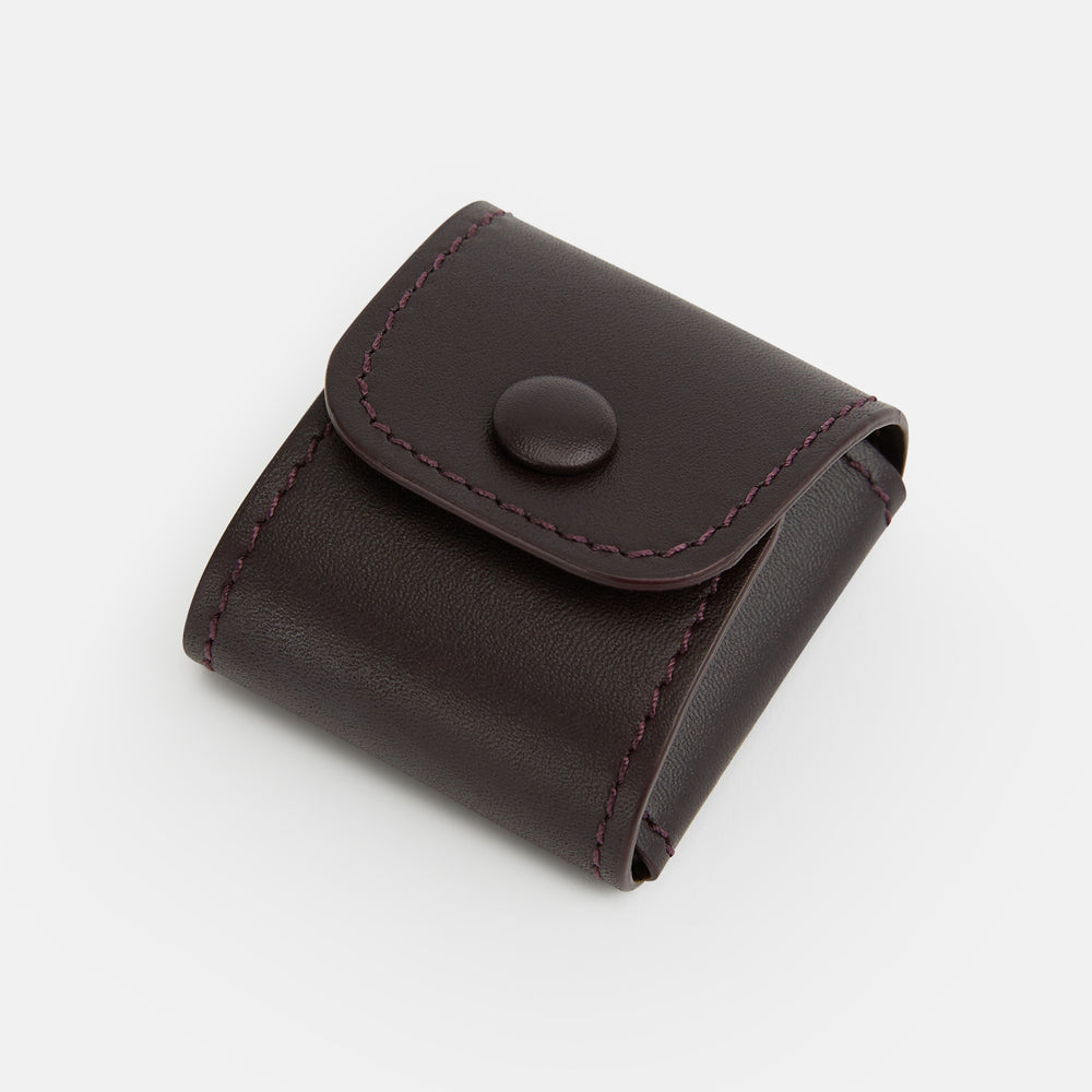 Burgundy Leather Cufflinks