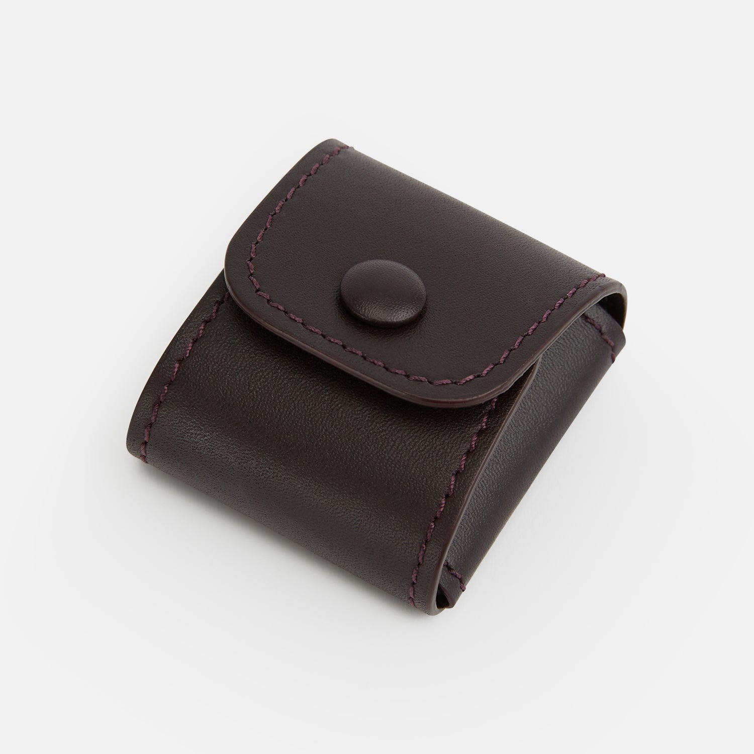 View 3 of product Burgundy Leather Cufflinks
