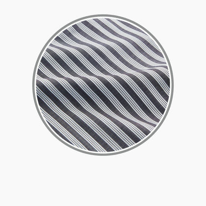 Navy Multi Stripe Wool Fabric Image 2