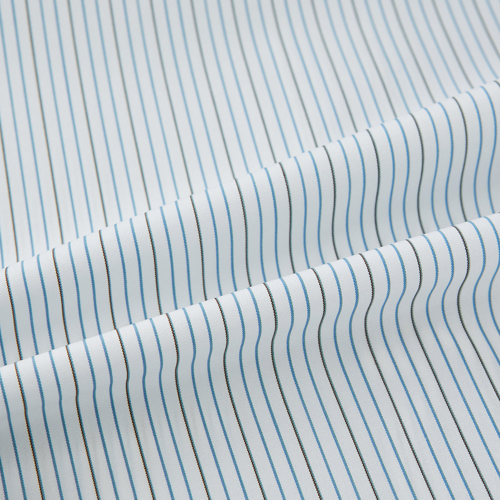 Navy and Brown Pinstripe Mayfair Shirt