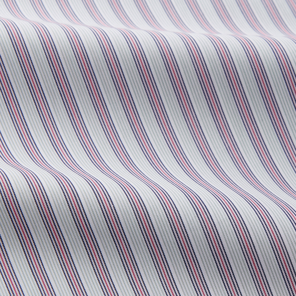 Red and Blue Multi Stripe Cotton Sussex Nightshirt