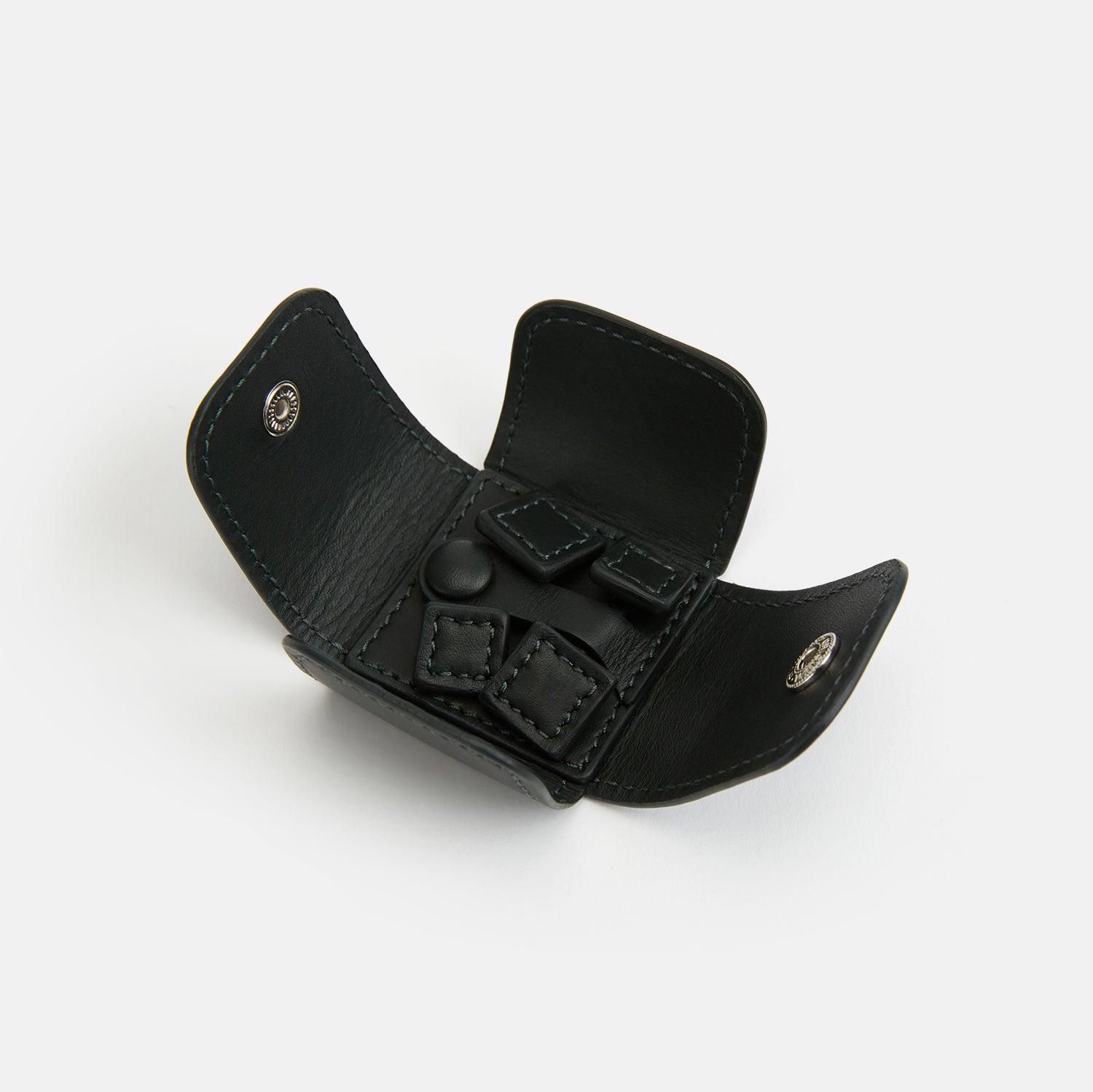 View 2 of product Forest Green Leather Cufflinks