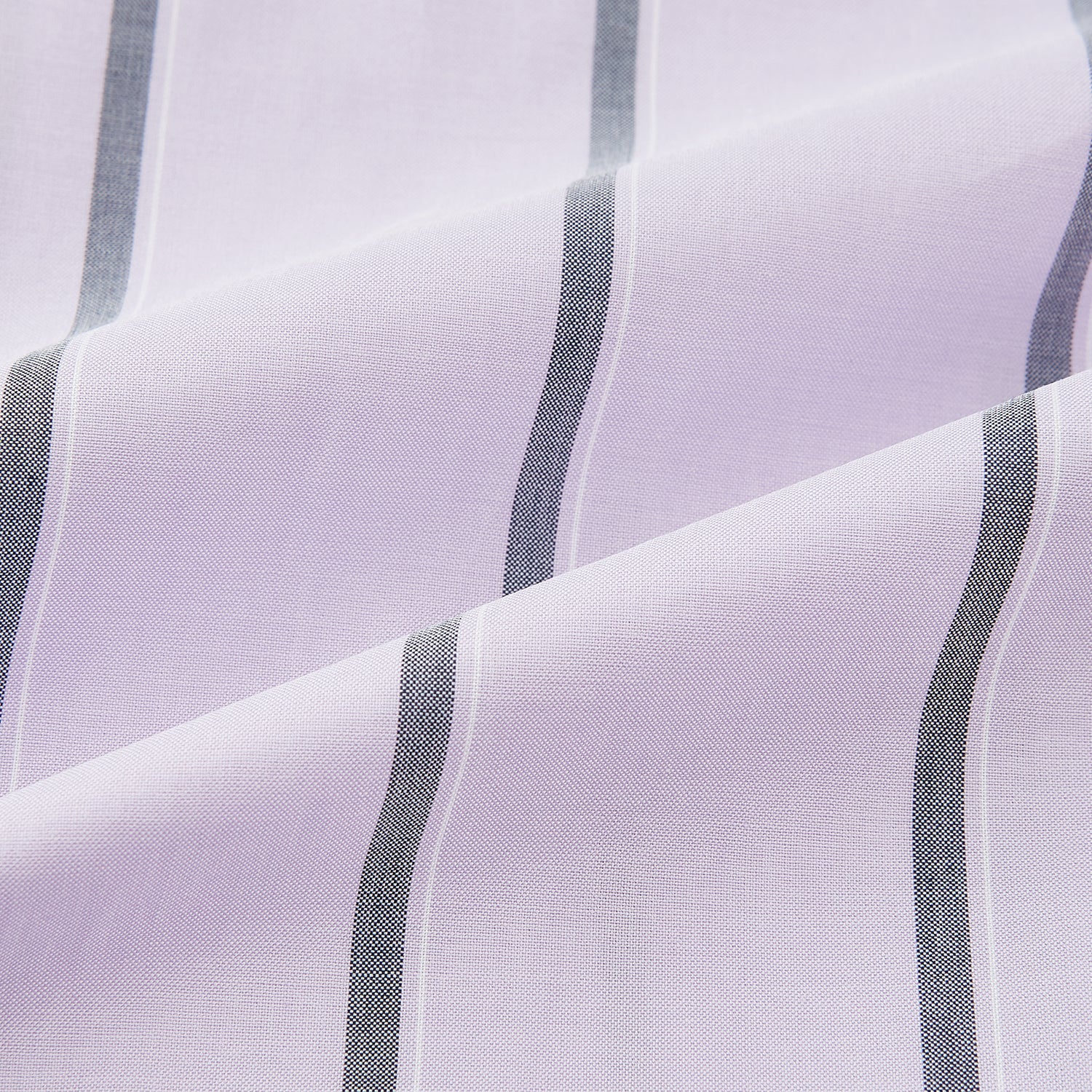 View 6 of product Lilac Track Stripe Shirt with Contrast T&A Collar and Cuffs