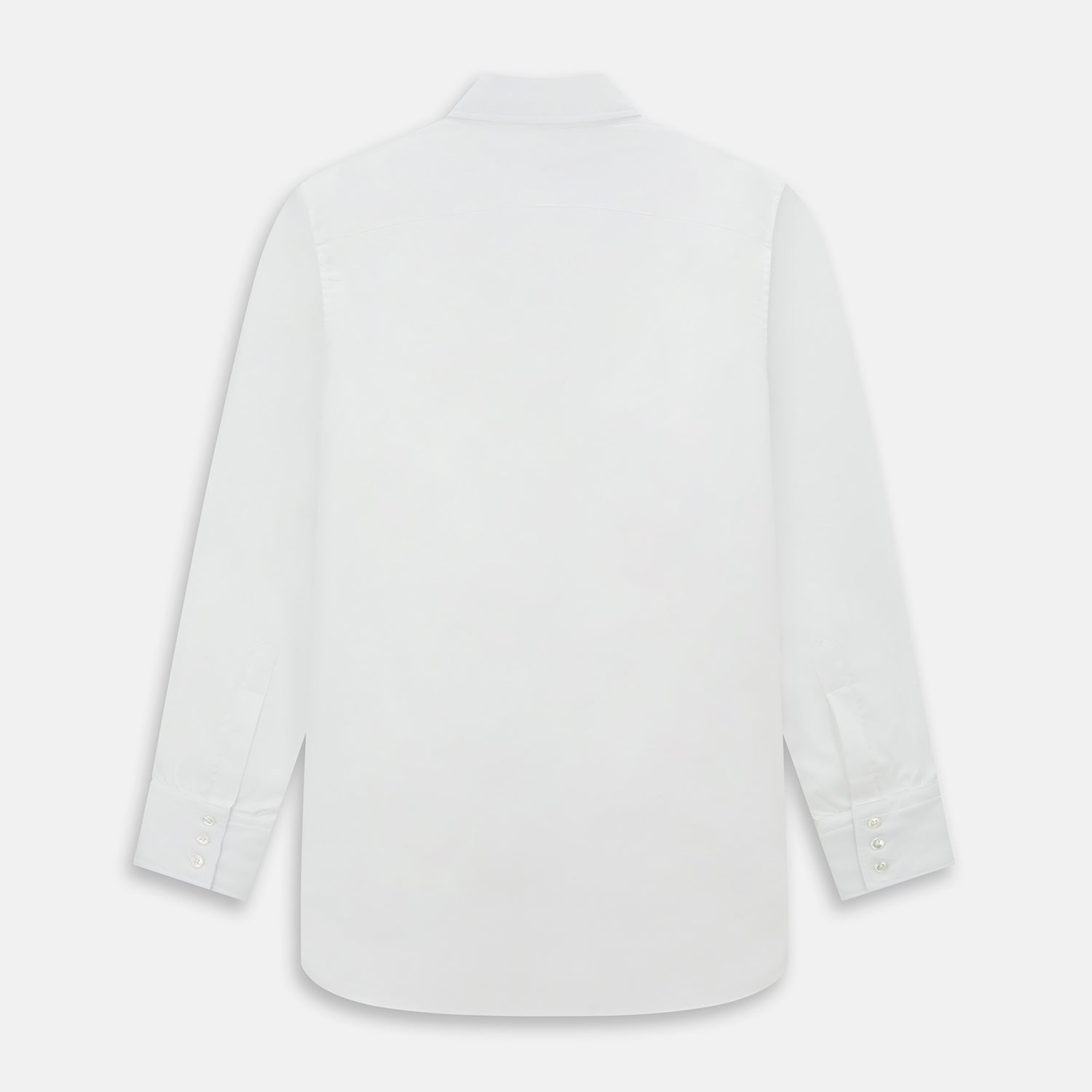 View 3 of product WHITE ROYAL OXFORD COTTON WINDSOR SHIRT WITH TURNBULL OPEN COLLAR AND 3-BUTTON CUFFS