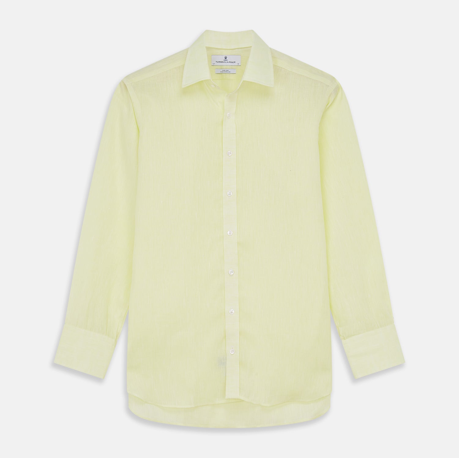 Yellow Linen Regular Fit Mayfair Shirt