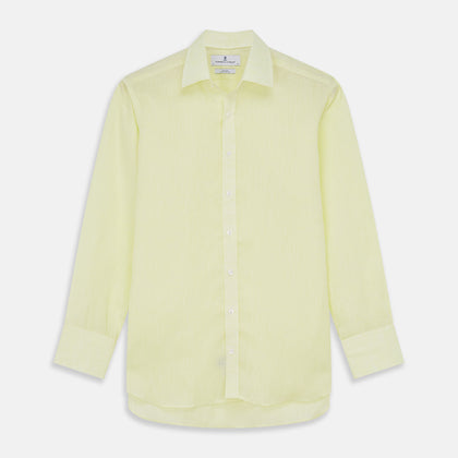 Yellow Linen Regular Fit Mayfair Shirt